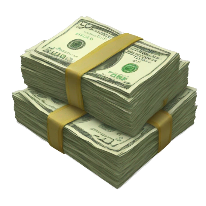 stack of cash sticker