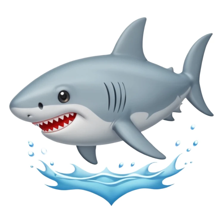 Crea un tiburón con ojos de corazón sticker