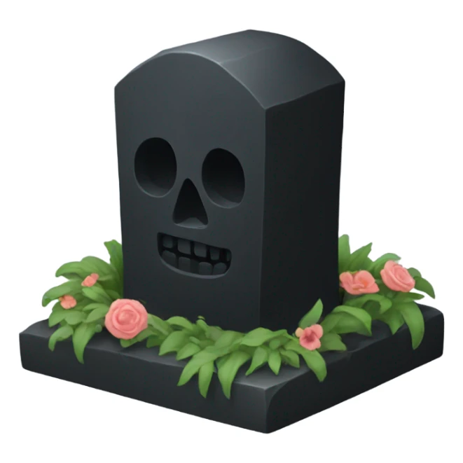 a black grave sticker
