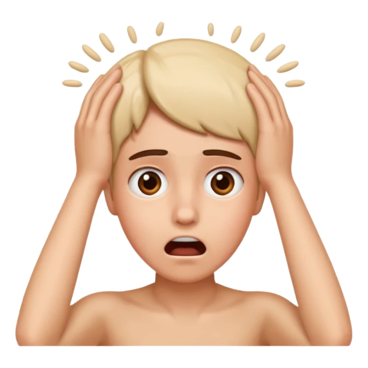 Shocked with hands on head  sticker