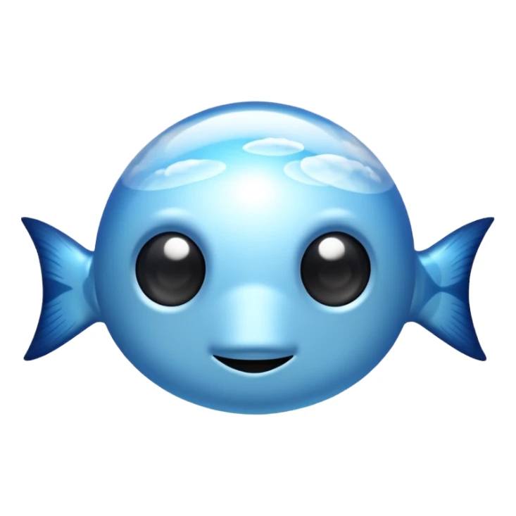 blue sky with white clouds, fish eye lens effect sticker