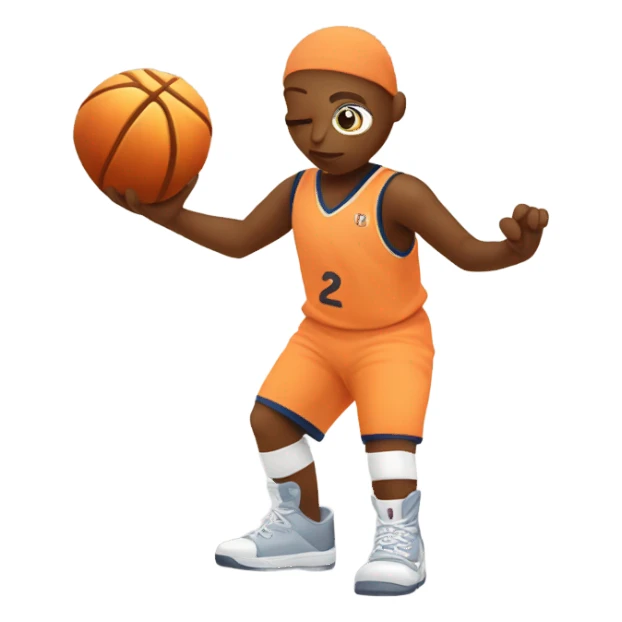 Multiple Humanoid peaches playing basketball  sticker