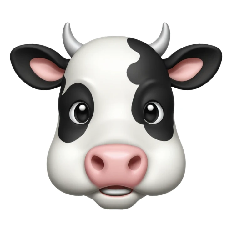 Black and White Cow 3d sticker
