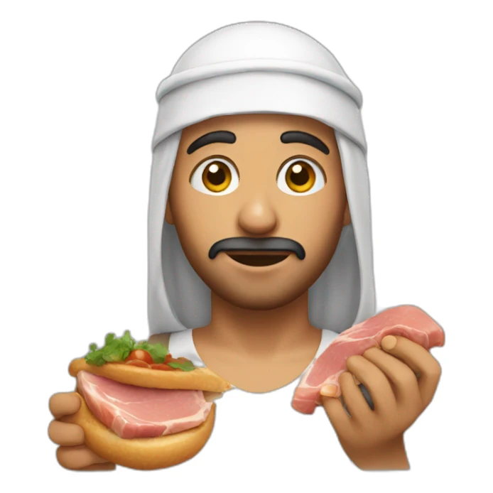 An Arab who eats pork sticker