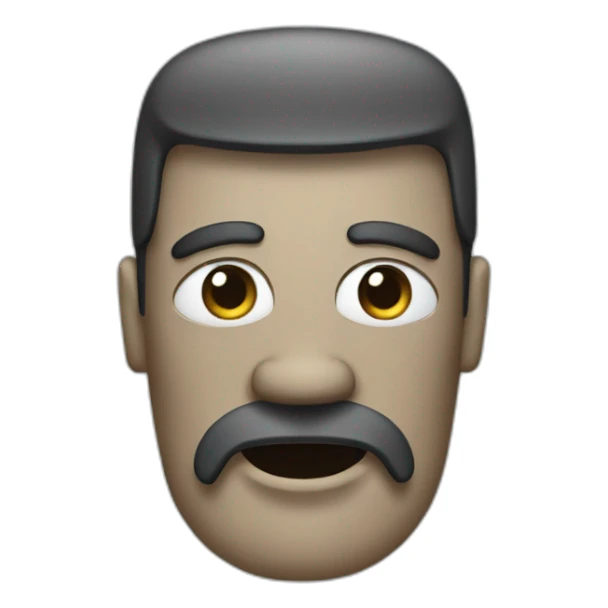 moai with a short mustache sticker