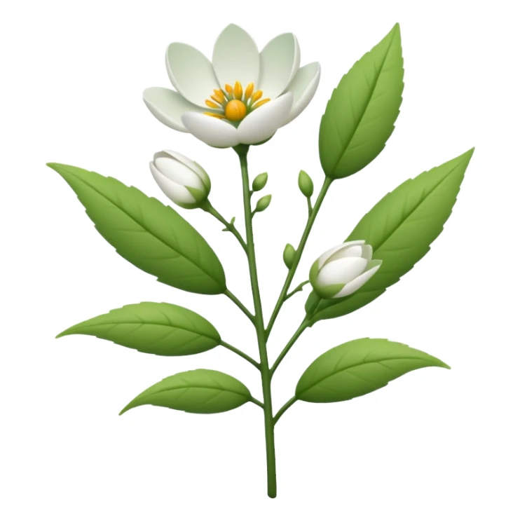 simple flower branches sticker