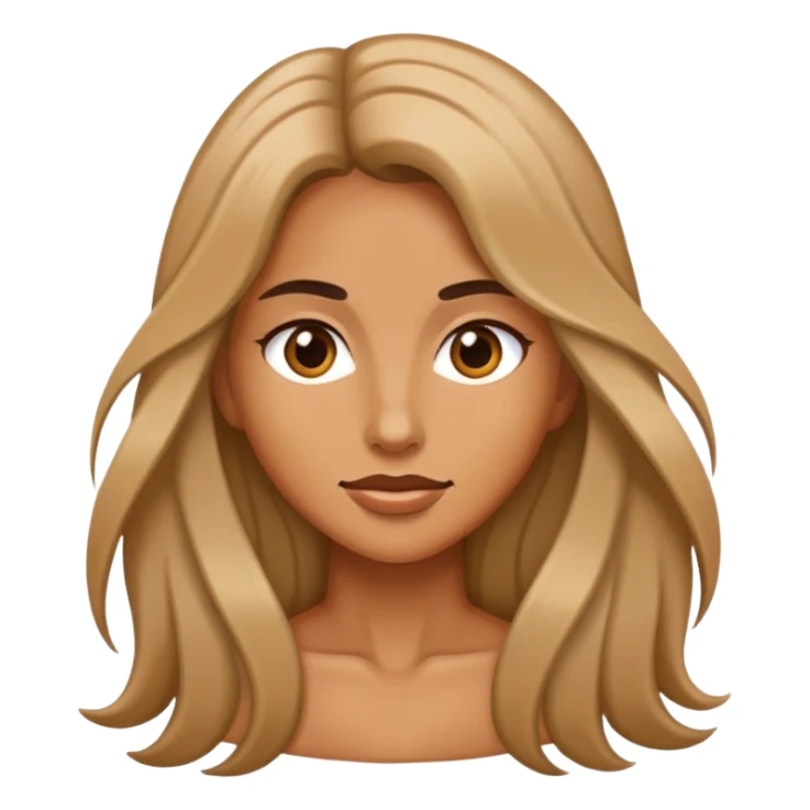 Mujer trigueña, cabello largo  sticker