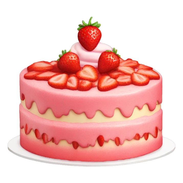 Strawberry birthay cake sticker