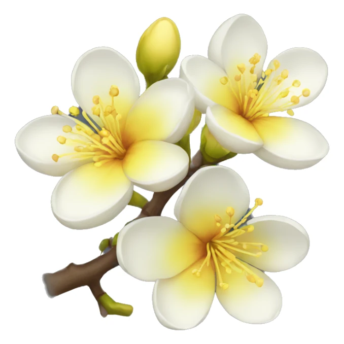Yellow cherry blossom flower sticker