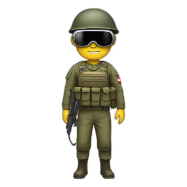 danish soldier with vr glasses sticker