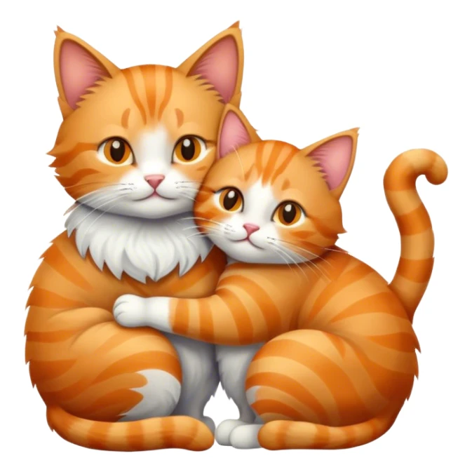 Cat couple hugging sticker