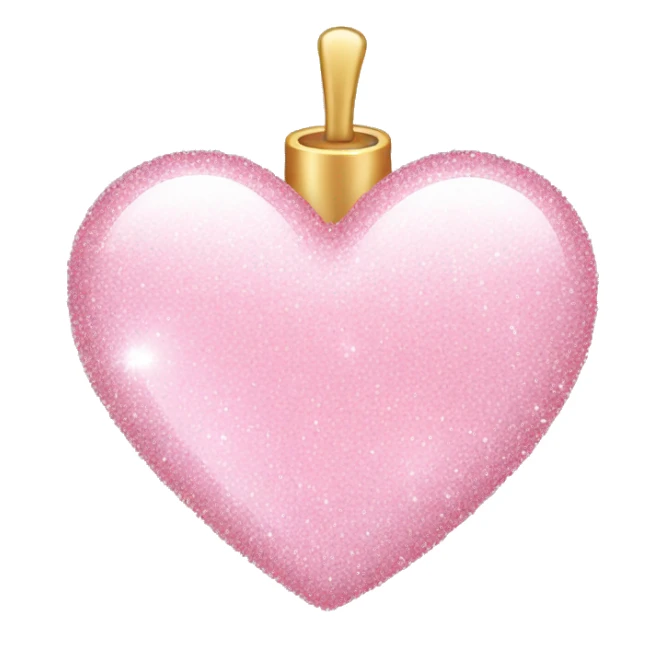 Light pink sparkly heart sticker
