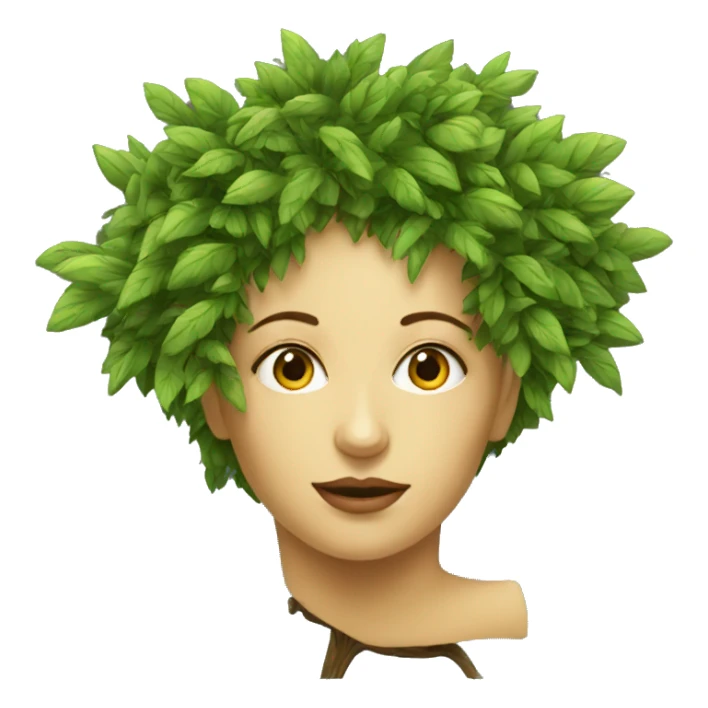 driade tree woman face sticker