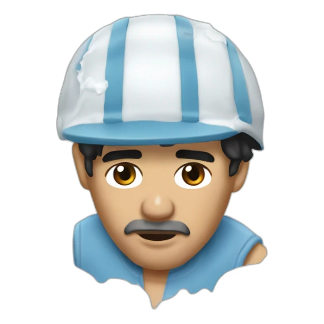 Maradona mange glace sticker