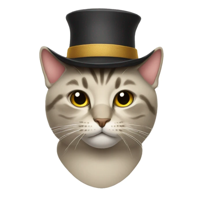 Cat with a hat sticker
