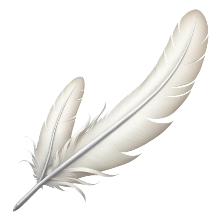 white feather sticker