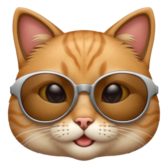 cat wearing sunglasses, playful expression sticker