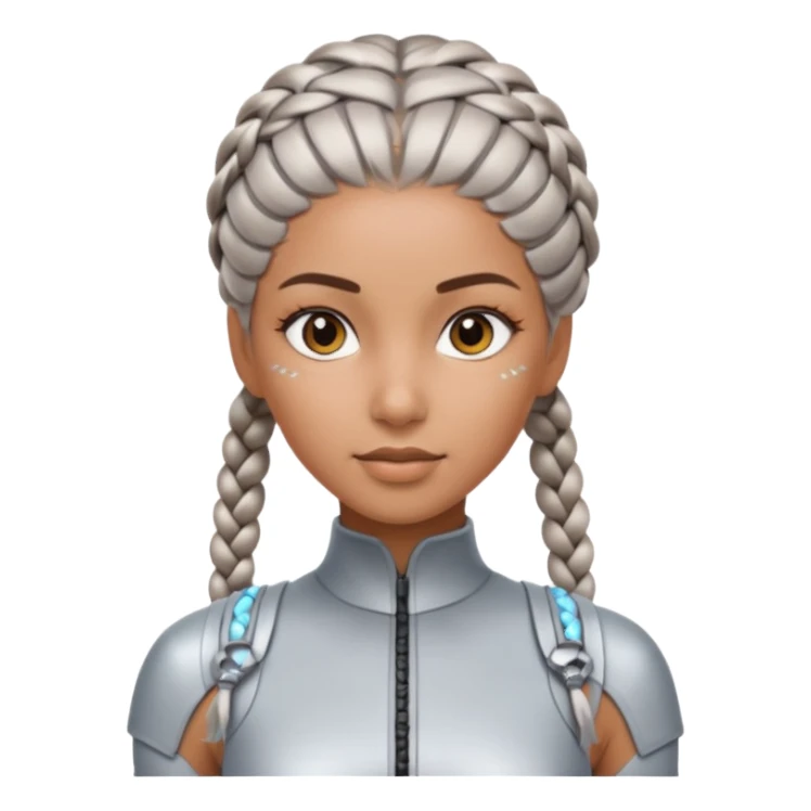 braided future woman sticker