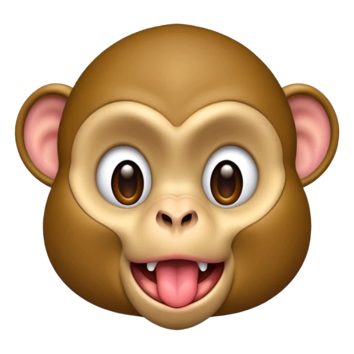 monkey sticking out tongue sticker