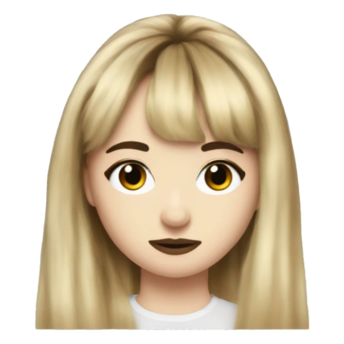 sabrina carpenter with bangs sticker