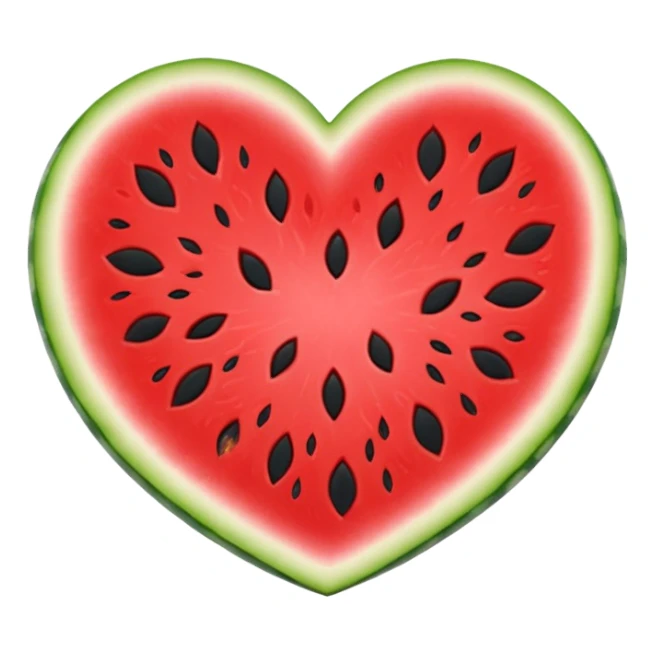 heart watermelon sticker