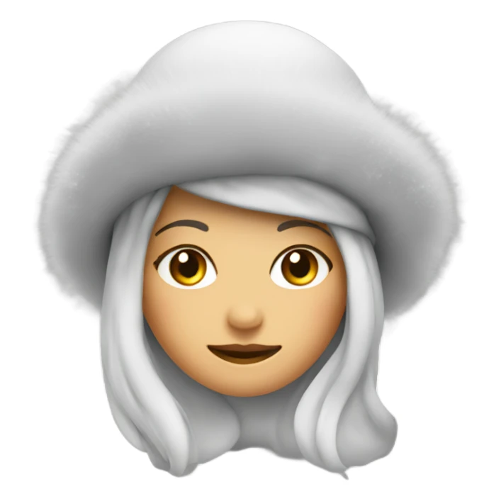 stylish black winter hat with girl faces  sticker