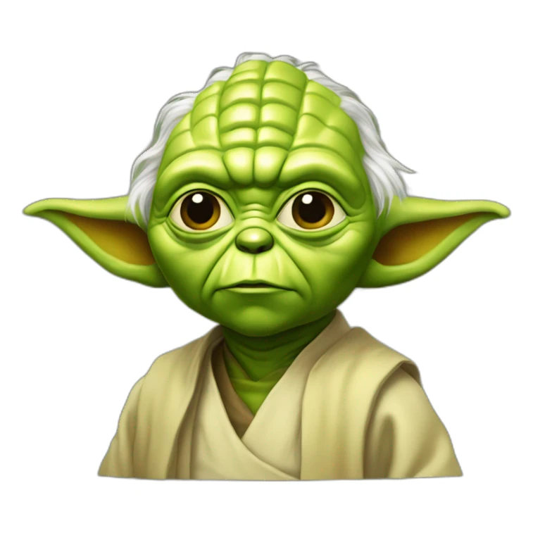 Yelow yoda sticker