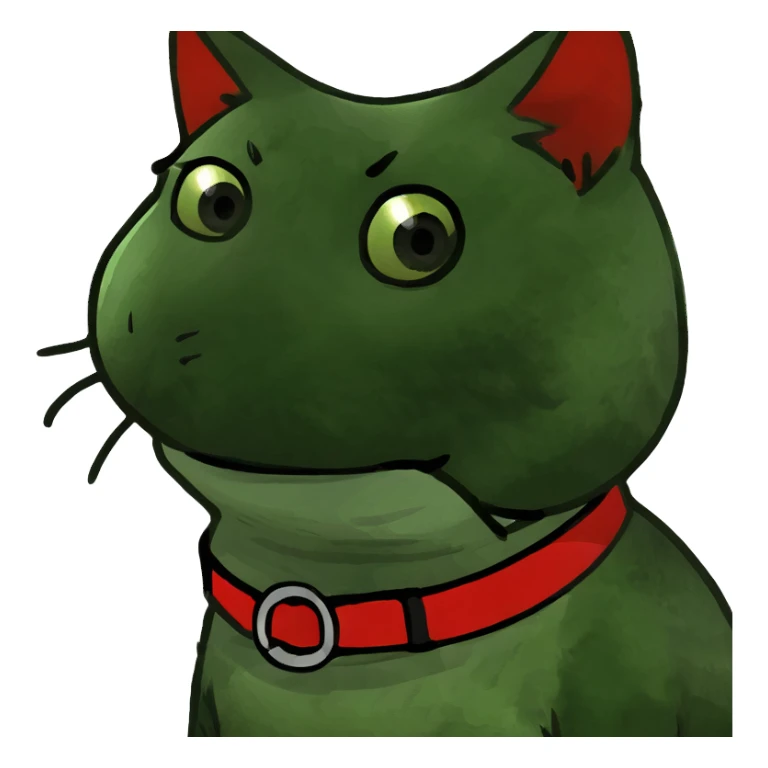 Fluffy black calico tiny cat sticker