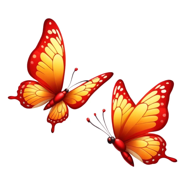 Mariposas rojas sticker