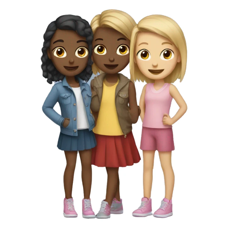 Trio girls sticker