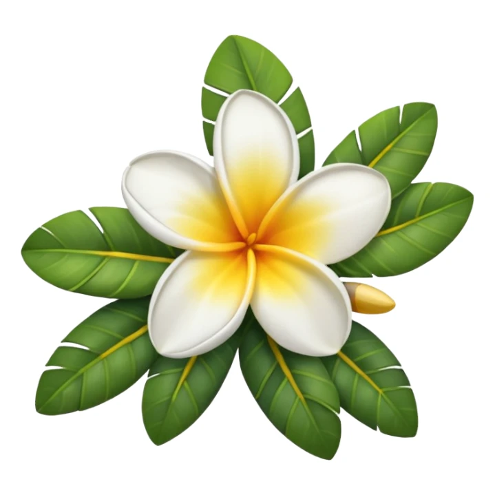 Frangipani flower emoji sticker