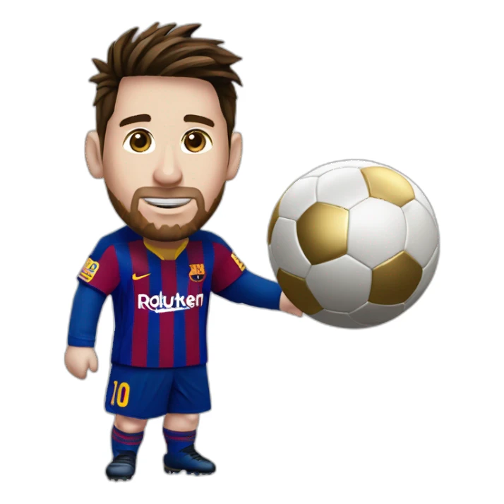 Messi avec ballon d’or sticker