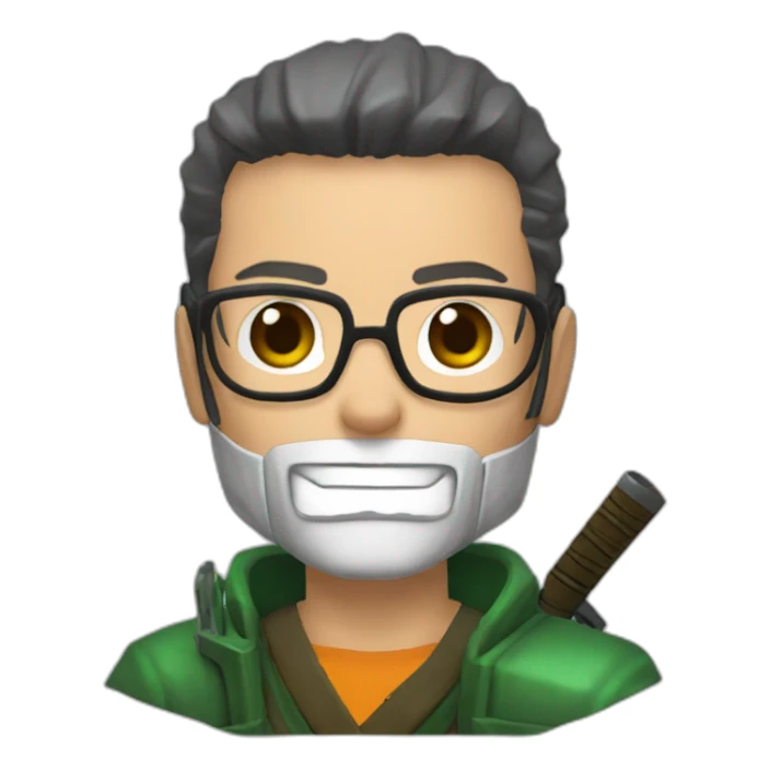 Roronoa zoro as gordon freeman sticker