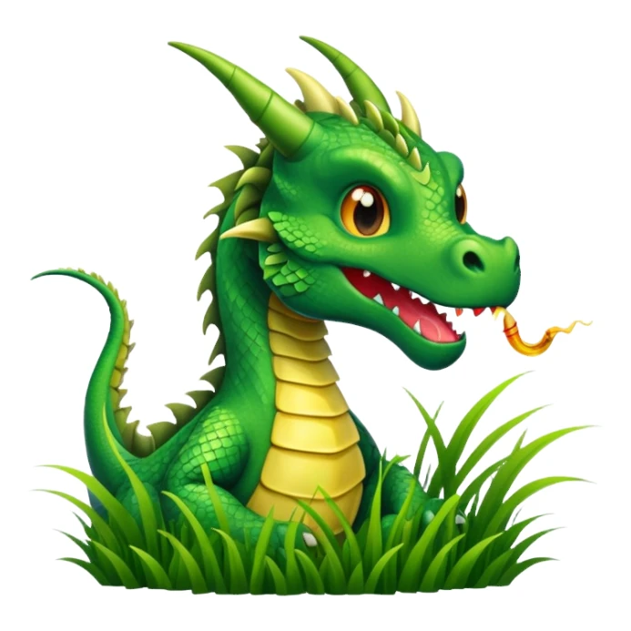 Dragon eating grass  sticker