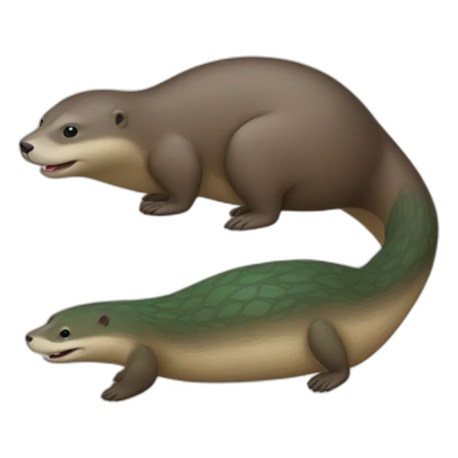 Loutre sur tortue sticker