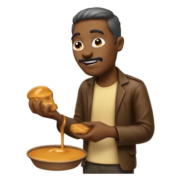 Hombre remando en dulce de leche  sticker