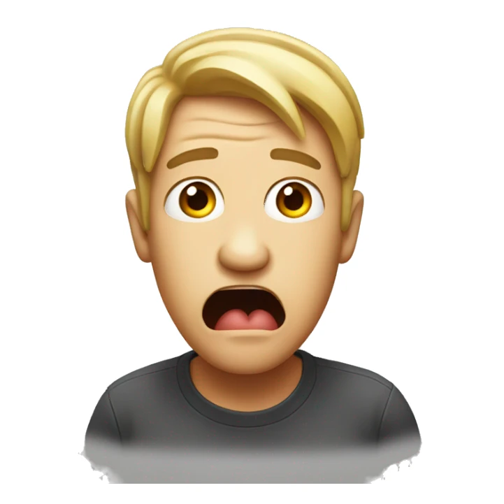 Confused face with tongue out sticker