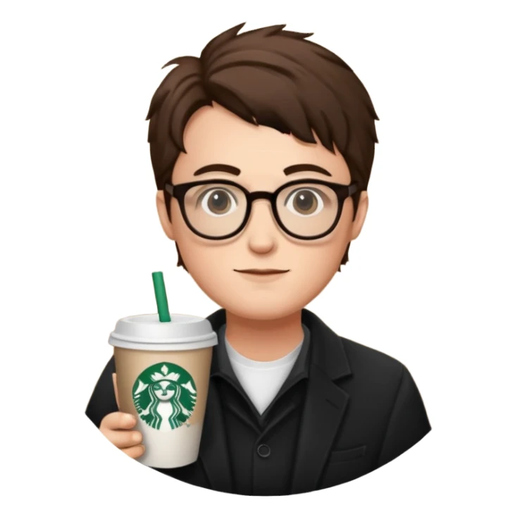 Harrry aruñes con un starbucks sticker
