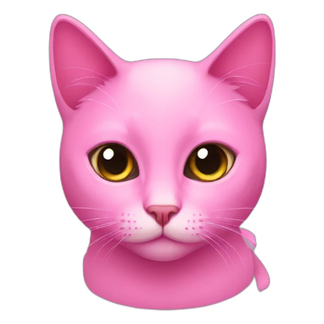 black and pink cat sticker