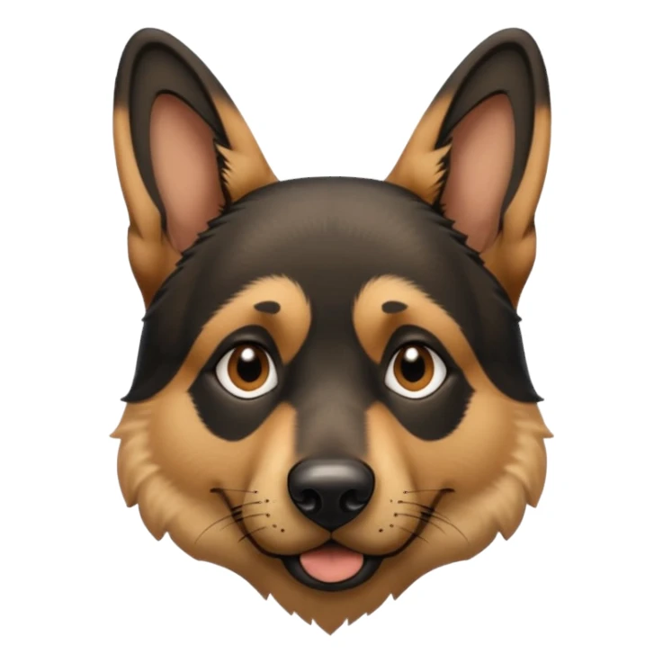 German Shepherd face with a paw print beside it sticker