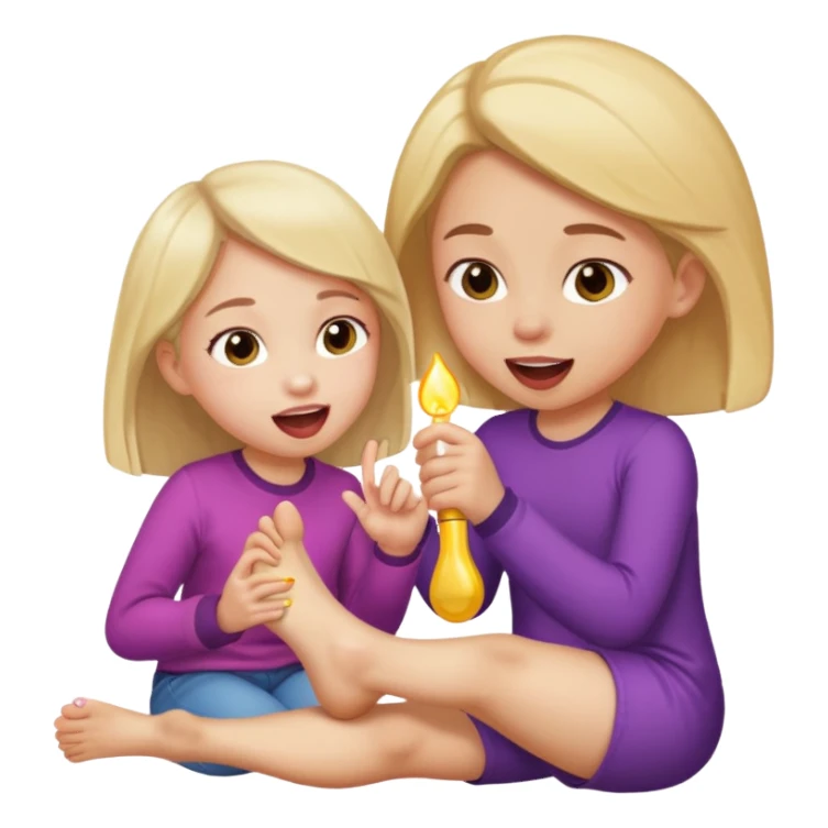 طفل يلعق قدم فتاة sticker