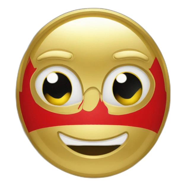 Albanische Flagge mit gold sticker