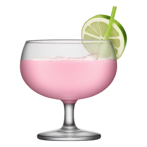 light pink cocktail coupe glass sticker