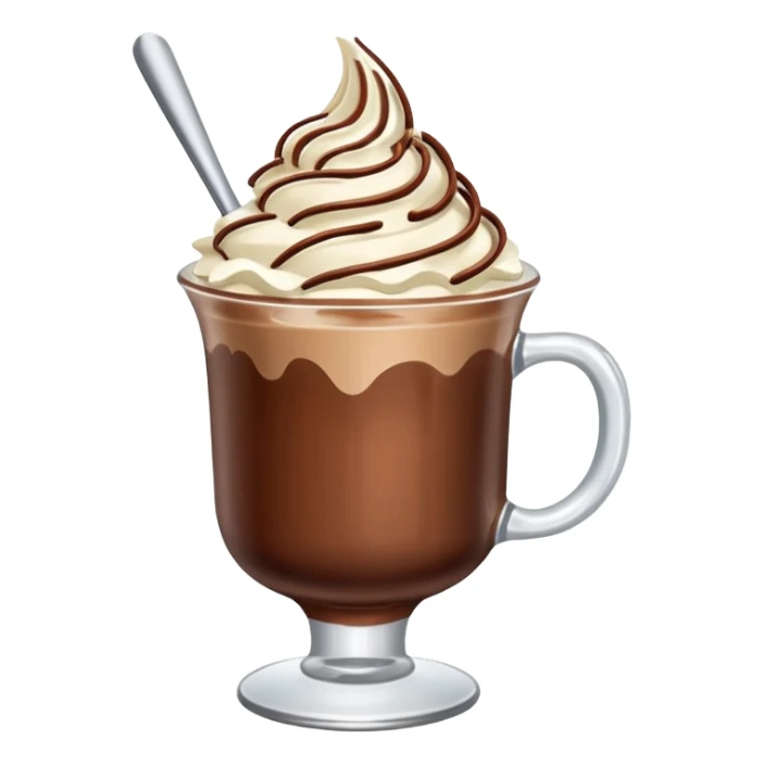 Ice Cacao with whipping cream  sticker