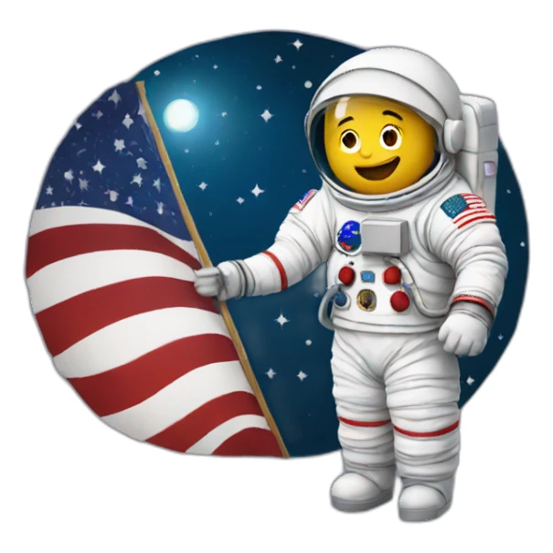 Man on the moon sticker