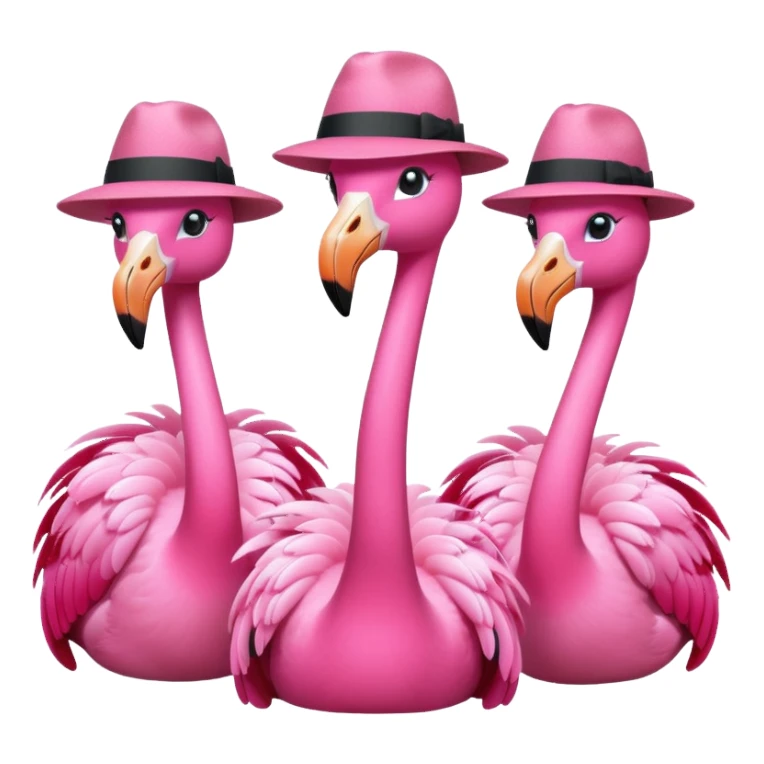 Fedora Flamingos sticker