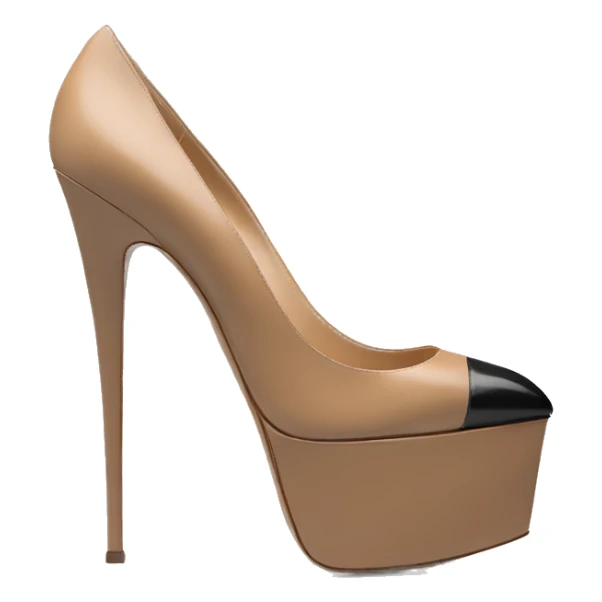 VALENTINO Tan-go PLATFORM PUMP black sticker