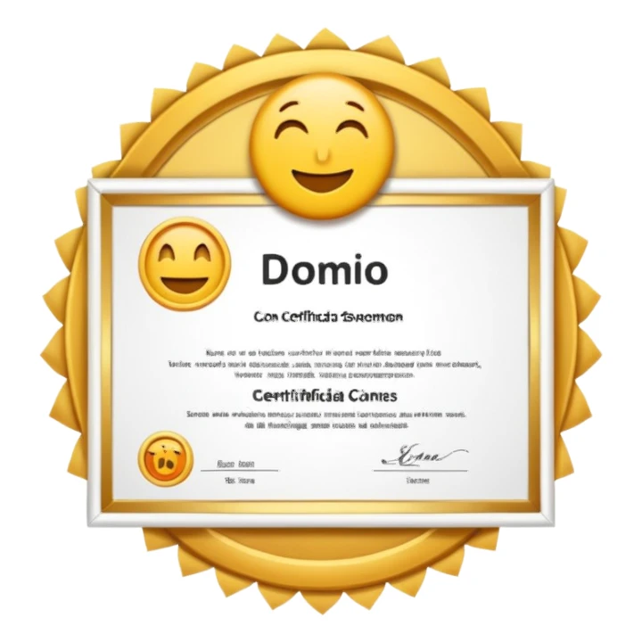 un certificado en blanco  sticker