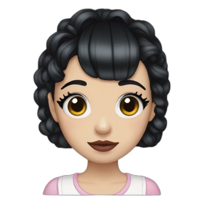 melanie martinez half white and half black hair sticker