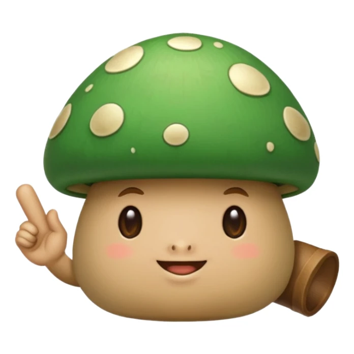 green mushroom flipping you off sticker